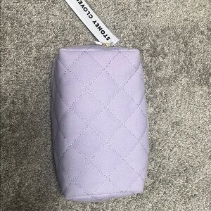 Light Lavender Quilted Cosmetic Pouch